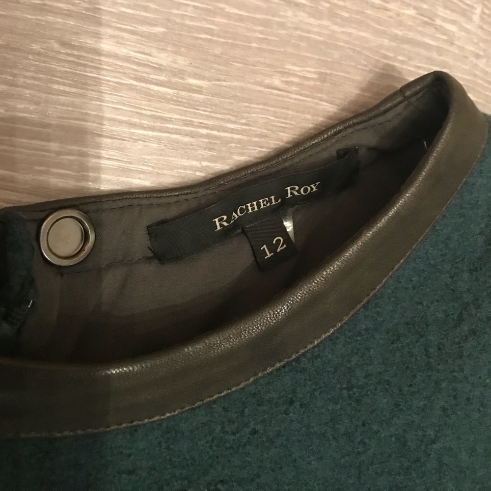 Rachel Roy wool dress with leather trim - Picture 5 of 8